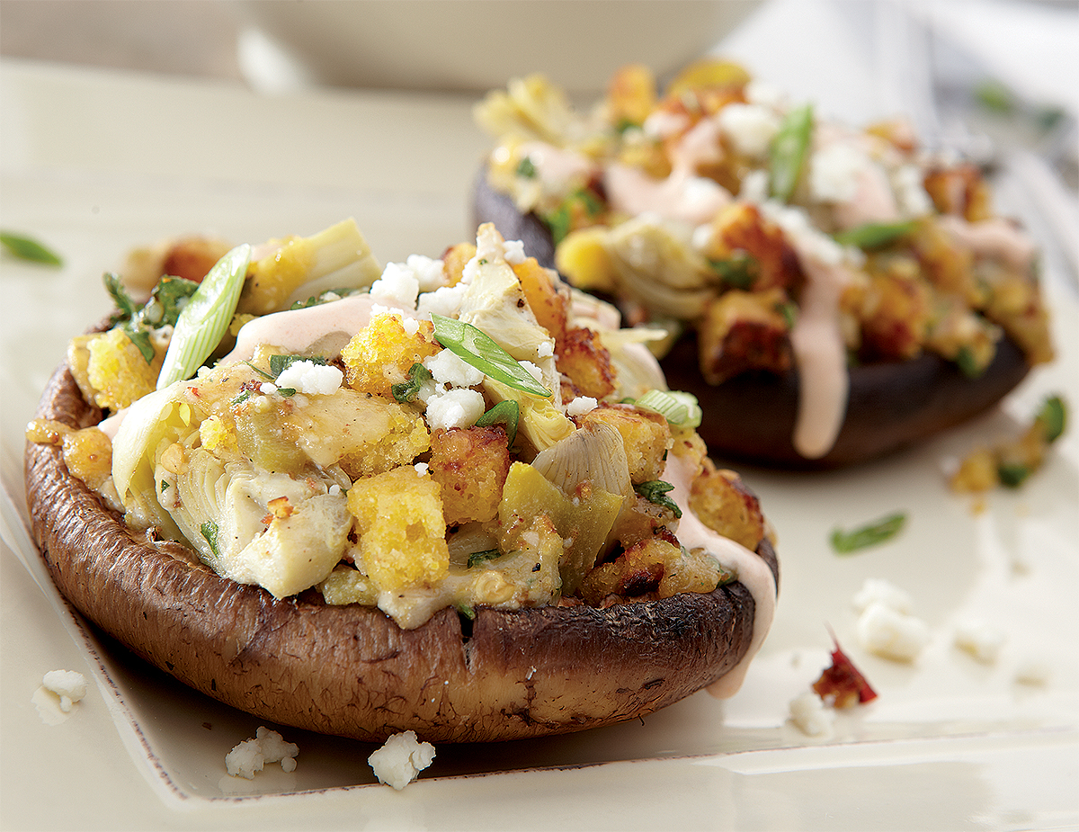 Portobello Stuffed Mushrooms