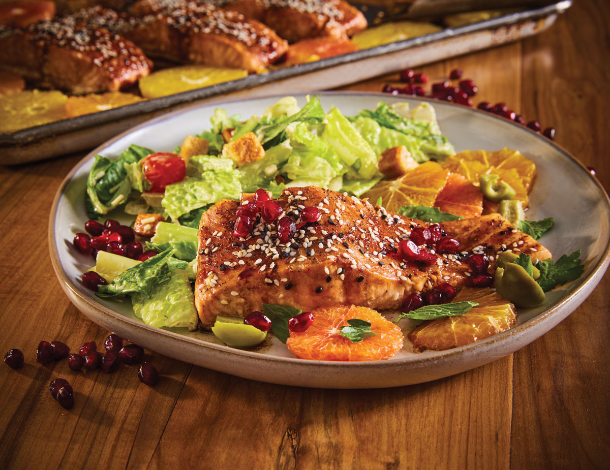 Pomegranate Glazed Salmon